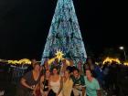 All YES1 Peace Corps Volunteers gathered at the Christmas tree lighting in the town of Belmopan