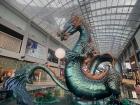 A display of a dragon at Marina Bay Sands Mall