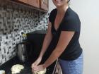 Kneading chipa dough