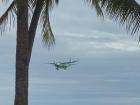 One of the small planes that transports people to the islands 