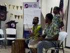 Garifuna drum performance during Culture Day at the Peace Corps office