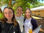 Here I am with my Peace Corps friends after giving a health talk at a primary school (aka elementary school)! 