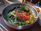 This noodle dish is called Bibim-naengmyeon 비빔냉면. It's a cold dish so it's perfect for a warm summer day!