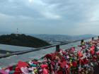 Picture of the "Locks of Love" in Namsan Tower overlooking Seoul 