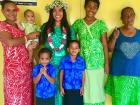 Alyssa in Samoa attending church