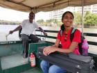 Deepa traveled by boat 