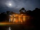 Moonlight on the Zafiro, our river boat