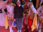 Me with a pair of Peruvian dancers dressed in traditional attire