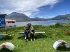 My host mom and me on a trip to Lago San Pablo