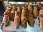 These "Guaguas de pan" at my favorite "panaderia" were filled with a fruit called "guyaba"