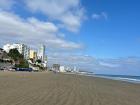 A beach in Manta, Ecuador, where we saw Humpback Whales jumping in the water!