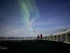 The northern lights stretched across the whole sky