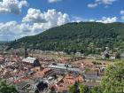 Krista: A towering view of the valley and Neckar River from Heidelberg Castle