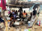 The high school girls got together to make fataya and bonbons (fried dumplings and doughnuts) ot sell to raise money for their end of school celebration.