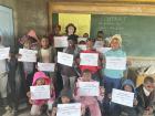 My grade six students showing off their certificates from a life skills camp I completed with them!