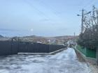 The street leading up to her house in the village