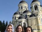 Me and other volunteers outside of one the most popular monasteries in Moldova. 