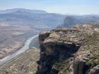 Bearded vultures like to make their nests on rocky cliffs like these ones near my village