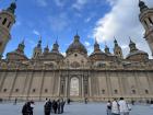 A full view of the basilica, called Basilica de Nuestra Señora del Pilar