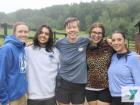 With my friends during a rainy day at camp