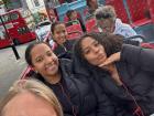 In London, they have two story red buses that can be used to travel!
