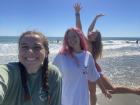 My college friends and me at Myrtle Beach last year: I used to have pink hair!