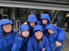 Our waterproof outfits for exploring mines in Wales made us look like Smurfs!