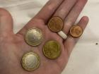 Leftover euro coins from my trip to Italy