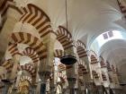 This mosque in Cordoba, Spain, is unique in its architecture because of these distinctive arches   