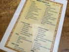 This menu, off of which I ordered both the "croquetas" and the "paella", gives at glimpse of the Spanish and English options 