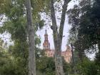 View of the "Plaza de España" from Maria Luisa Park. 