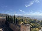 The view from a tower on the Alhambra--can you see the snow on the mountain?