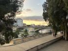 The sunset by the Guadalquivir River that runs through Seville