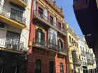 I saw this colorful building during a field trip in the streets of Seville, and I had to share