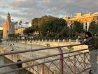 The city at sunset featuring the Torre del Oro
