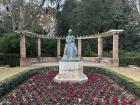 This is the statue of Maria Luisa, the woman who donated her beautiful gardens to become the famous Maria Luisa Park