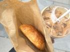 My coffee and croissant from the local campus coffee shop!