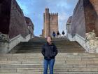 Standing on steps in Helsingborg