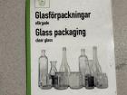 Clear glass recycling sign 