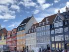 Colorful houses lining the canal in Copenhagen 
