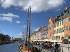 A historic boat moored in the canal at Copenhagen