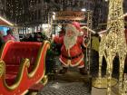 Large Santa and sleigh display for families to take pictures in