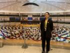 Standing inside the European Union Parliament hall!