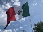 Image of the Mexican Flag waving in the wind