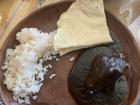Handmade "mole" with chicken, rice and "tortilla" in Teotitlan del Valle