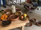 Natural dyes and the acids used to change the colors