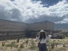 Photo of me in Mitla you can see the "nopal" plants close to the ground