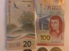 Mexican pesos in bills and coins 20 is about 1 USD 