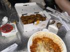 A delicious picnic with my friends of fried chicken and yeopgi tteokbokki