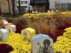 More flowers and decorations surrounding the temple